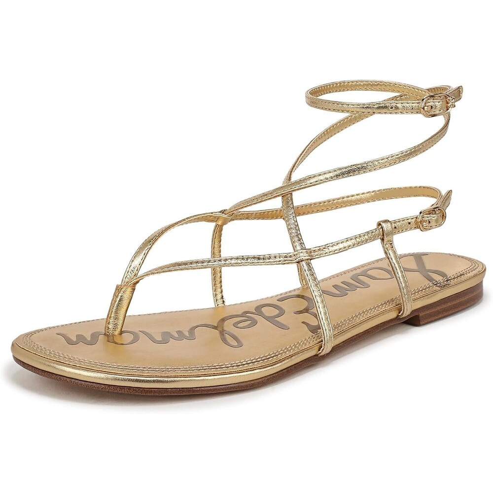 Sam Edelman Clarra Flat Sandal Women's Amber Gold Size 9.5
